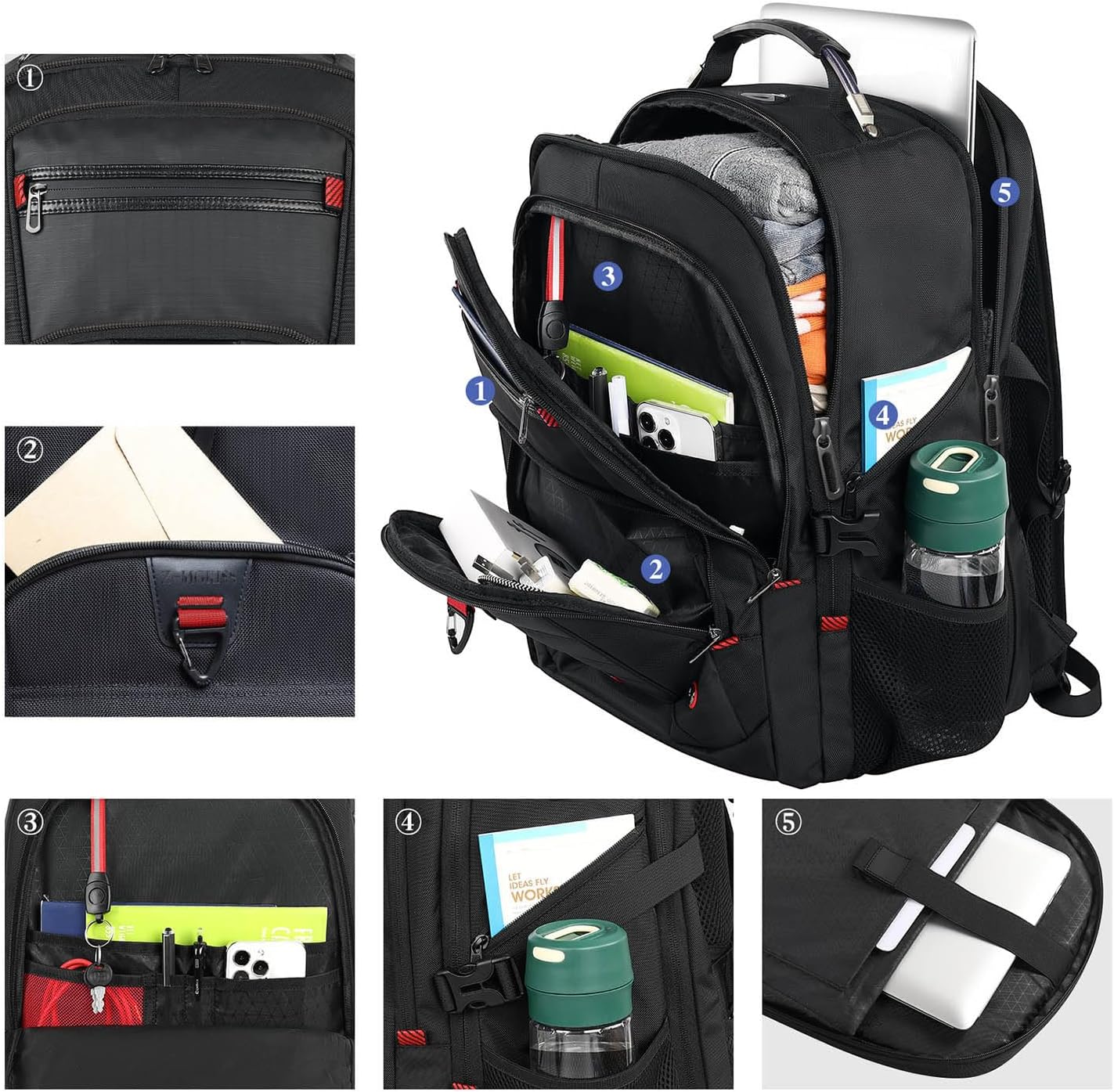 Thumbnail 3 de Z-MGKISS 52L Travel Laptop Backpack