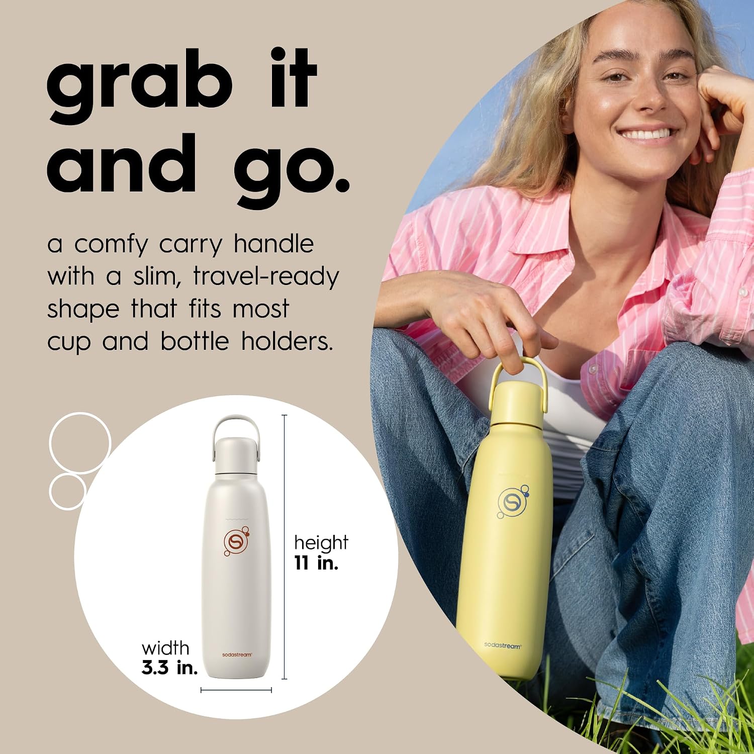 Thumbnail 6 de SodaStream Stainless Steel Carbonated Water Bottle 0.9L