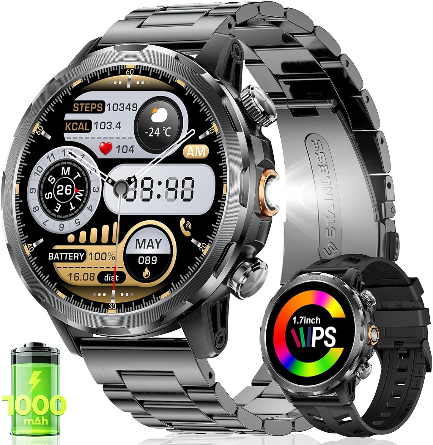 Detalle de BENYAR Smartwatch homme 1,7" IP68