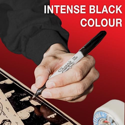 Detalle de Sharpie Fine Point Permanent Markers, Black, Pack of 12