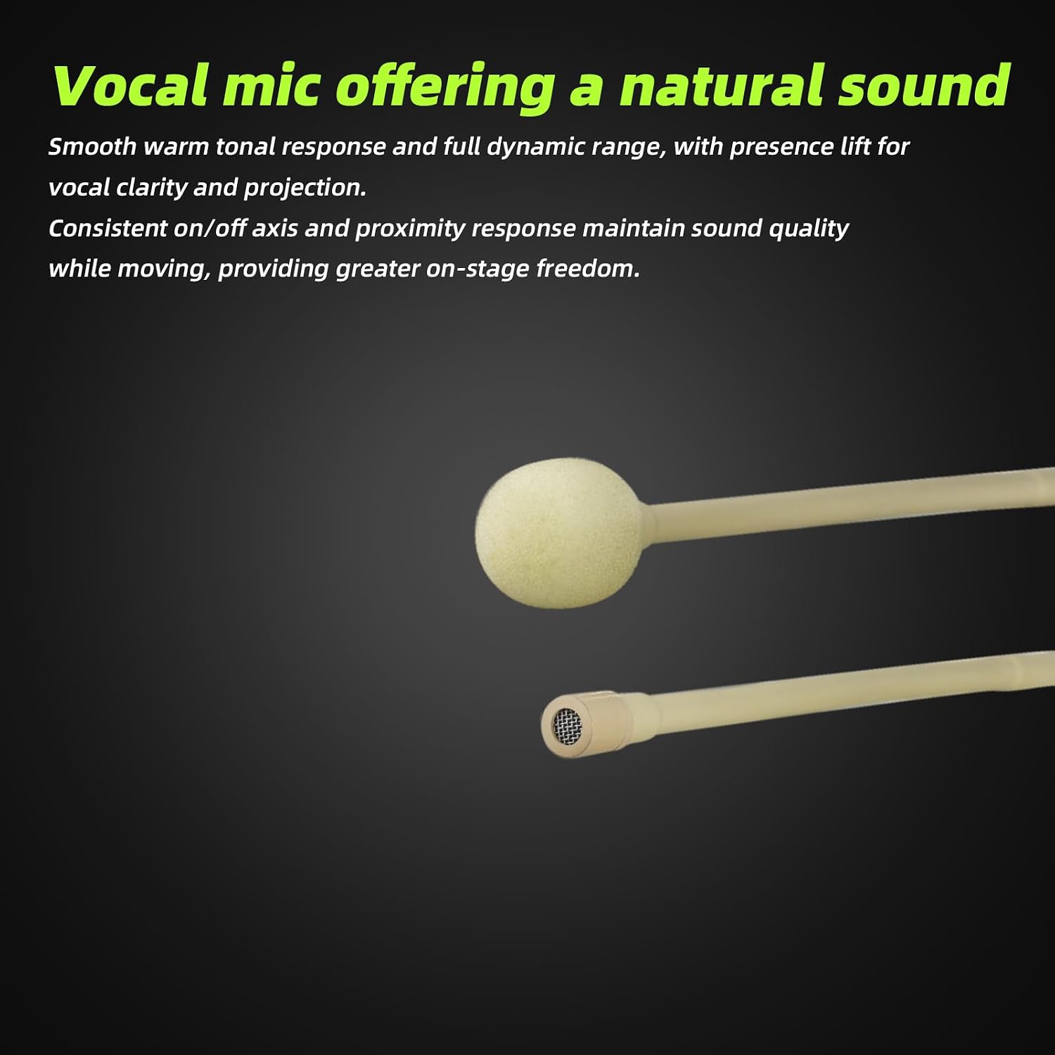 Detalle 2 de MRSDY MD-Q-F12S-BE Headset Microphone, TA4F, Beige, 42-Inch Cable