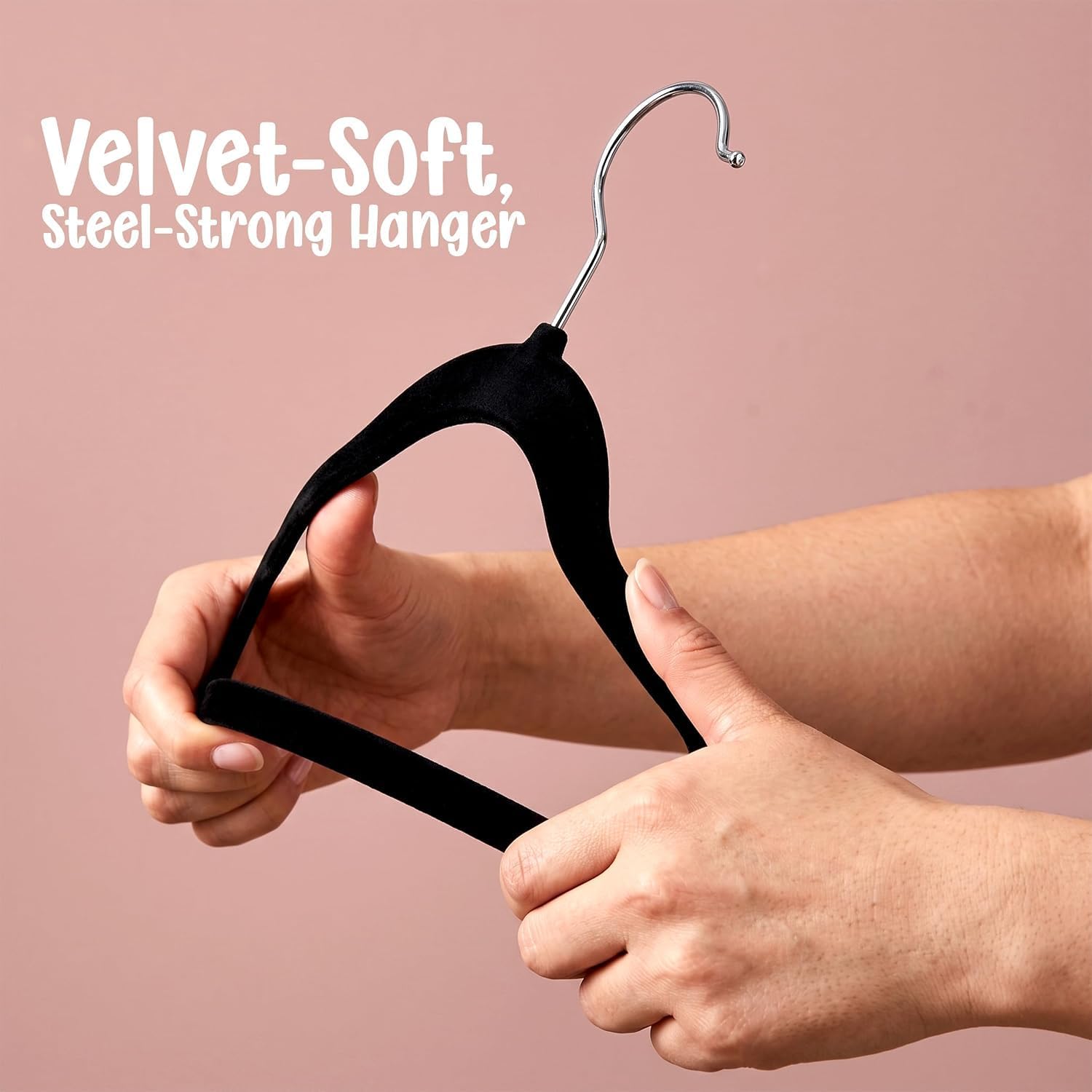 Thumbnail 4 de Utopia Home Baby Velvet Hangers, 50-Pack, Black with Non-Slip Notches