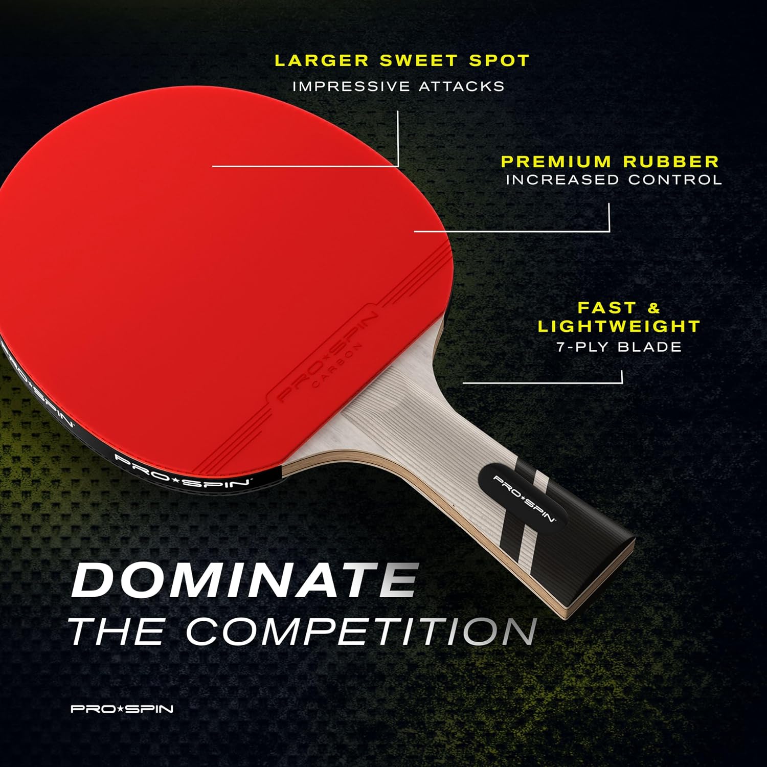 Detalle 2 de PRO-SPIN Carbon Fibre Table Tennis Bat