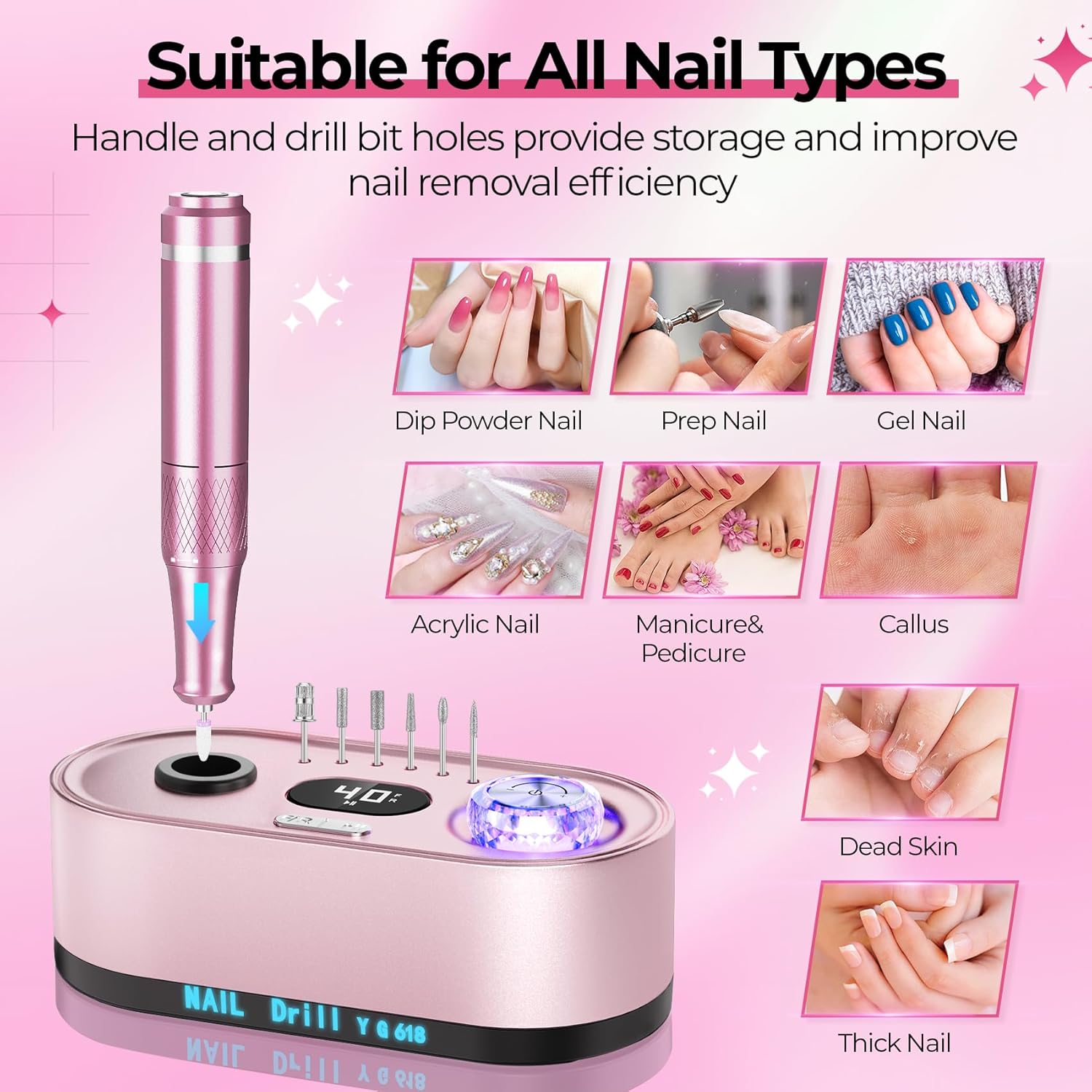 Thumbnail 4 de JOSGLOI 40000RPM Nail Drill Kit