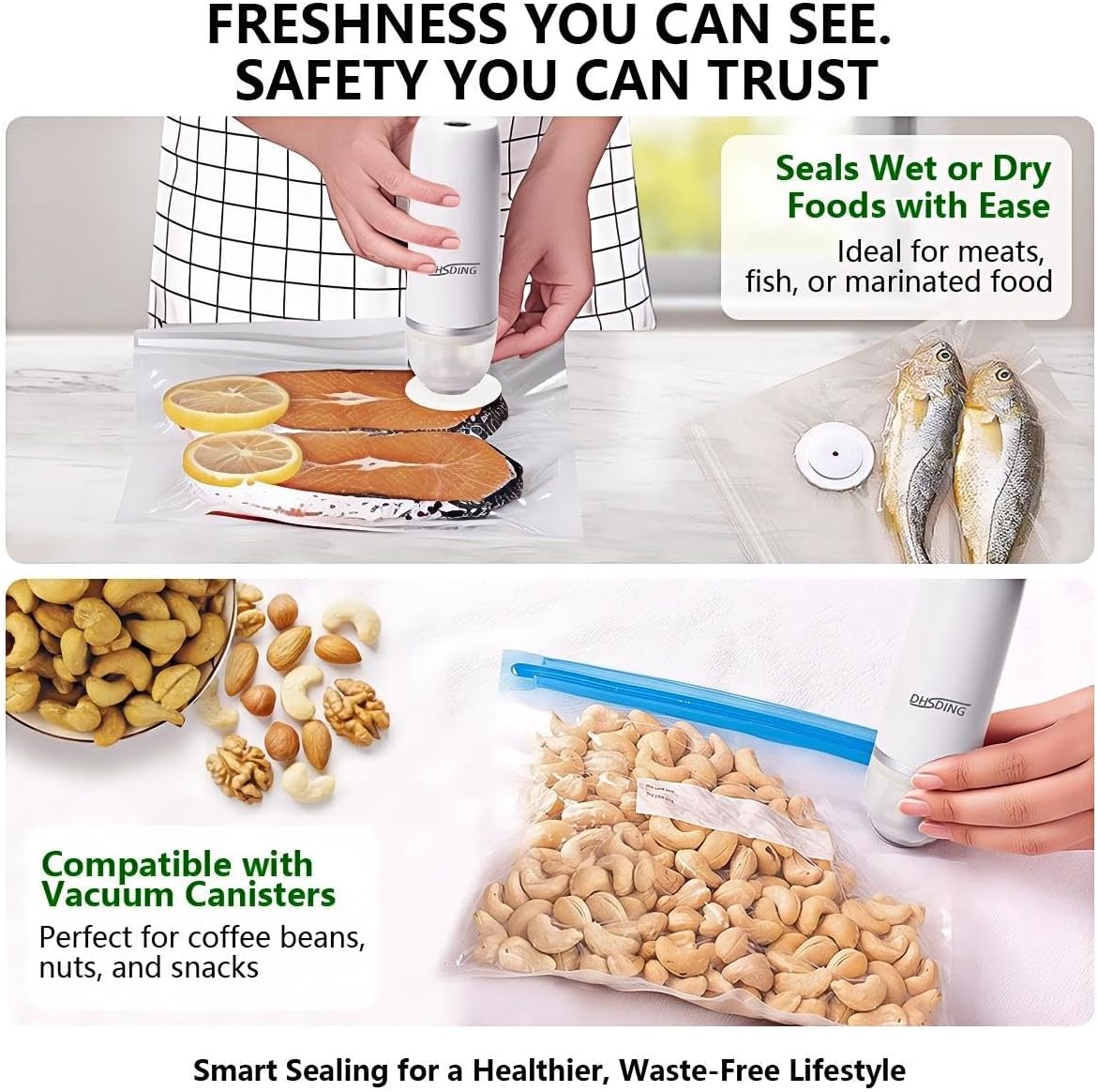 Thumbnail 5 de DHSDING Handheld Vacuum Sealer – 10 Bags