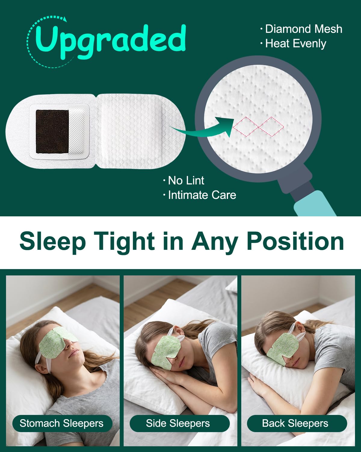 Detalle 2 de Steam Eye Masks 16-Pack Self-Heating for Dry Eyes 😴