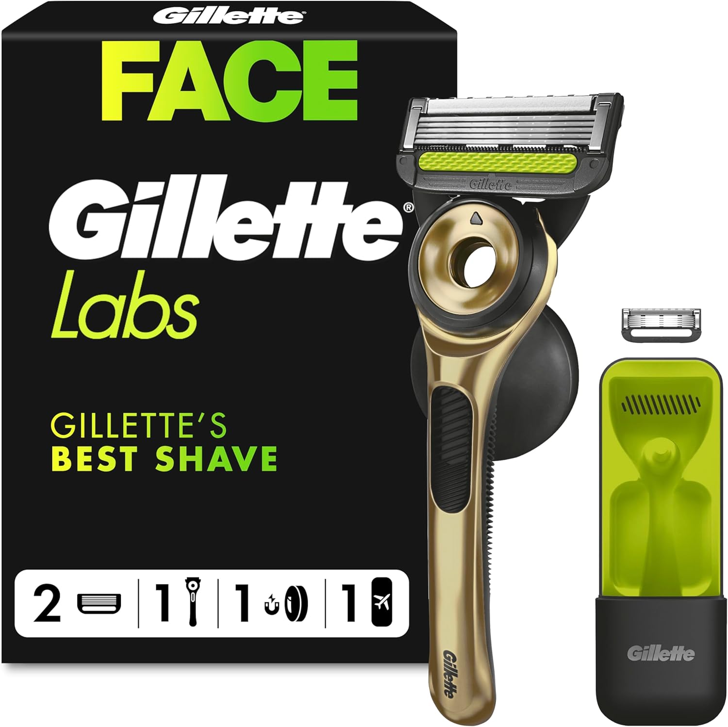 Detalle de GilletteLabs Champion Gold Edition razor with exfoliator 🪒