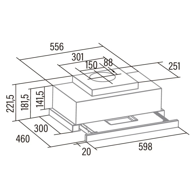 Thumbnail 1 de Cata TFH 6630 WH Campana telescópica 60 cm blanca
