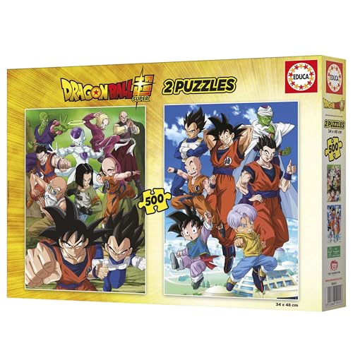 Thumbnail 2 de Educa Dragon Ball 🐉 Pack 2 Puzzles 500 Piezas + Cola Fix, 11+