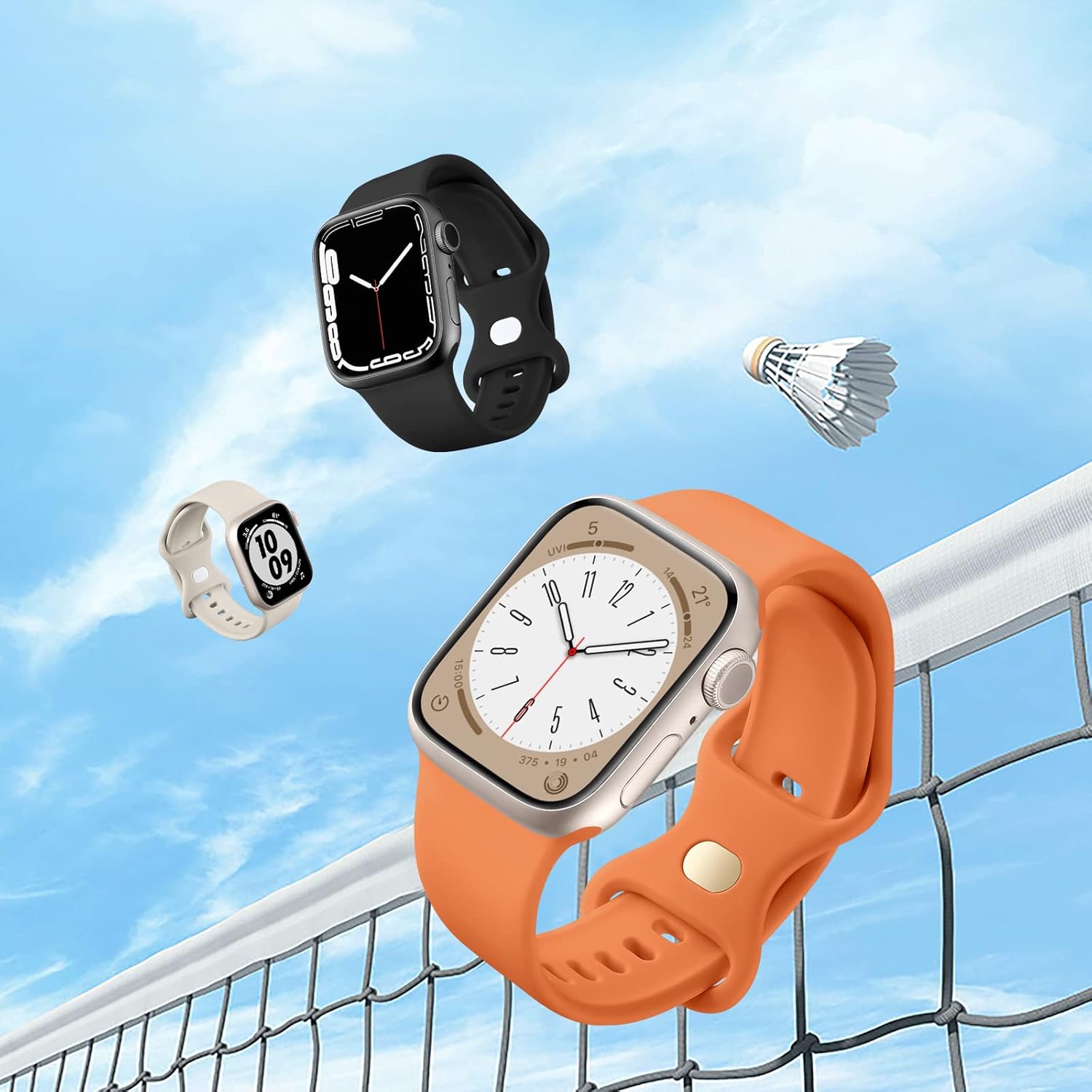 Thumbnail 3 de Maledan 6 Pack Silicone Straps for Apple Watch (40/41mm & 38/42mm) – Versatile, Soft Replacement Bands