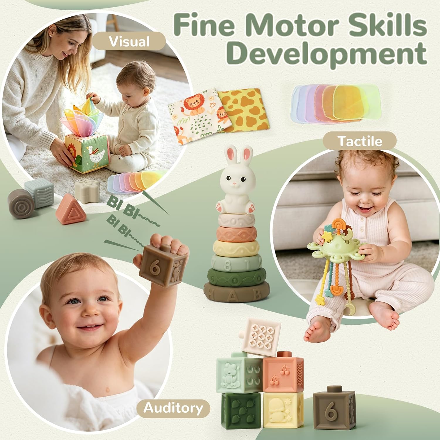 Thumbnail 5 de Auezona 5 in 1 Montessori Baby Toys for 6-12 Months