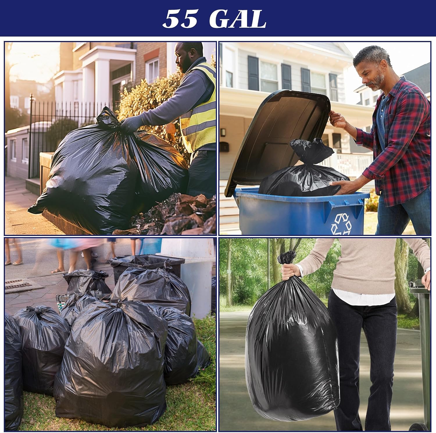Detalle de Teivio Trash Bags, 55–60 Gallon