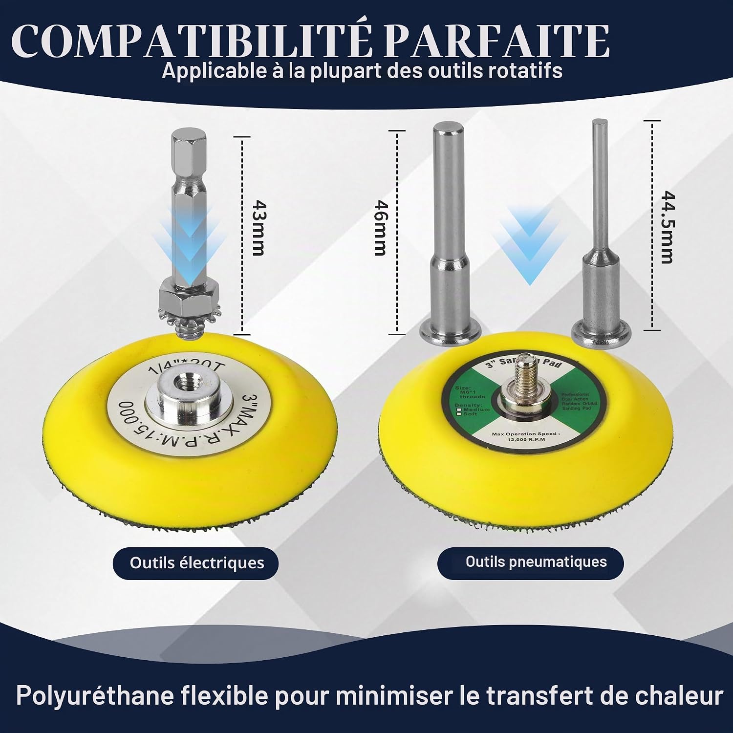 Detalle de DUBUOZA 145 Kit Renovation Phare Voiture – Ensemble complet pour ponçage et polissage