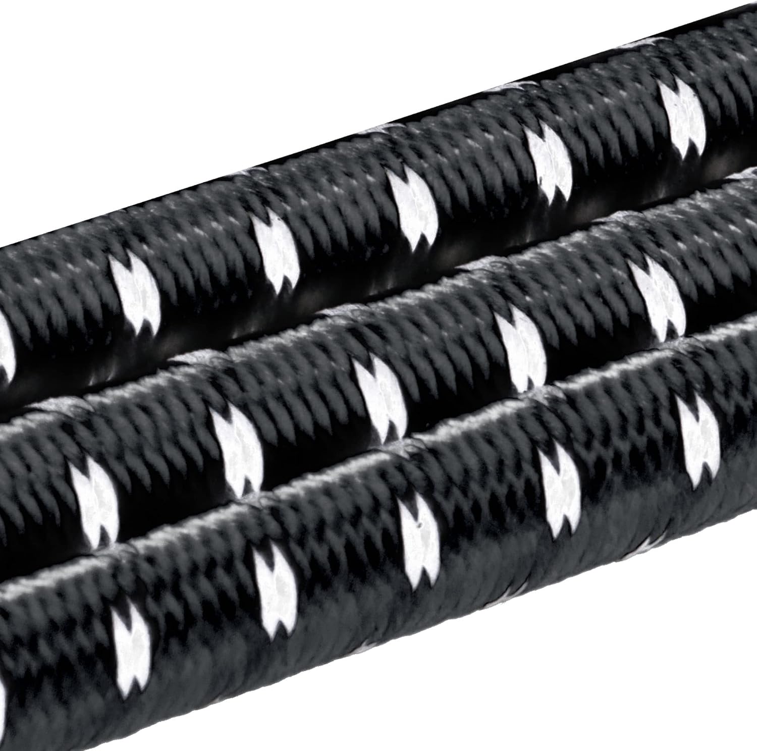 Detalle 2 de COM-FOUR 3 cinghie elastiche con moschettone: set da 3 pezzi da 100 cm con strisce riflettenti