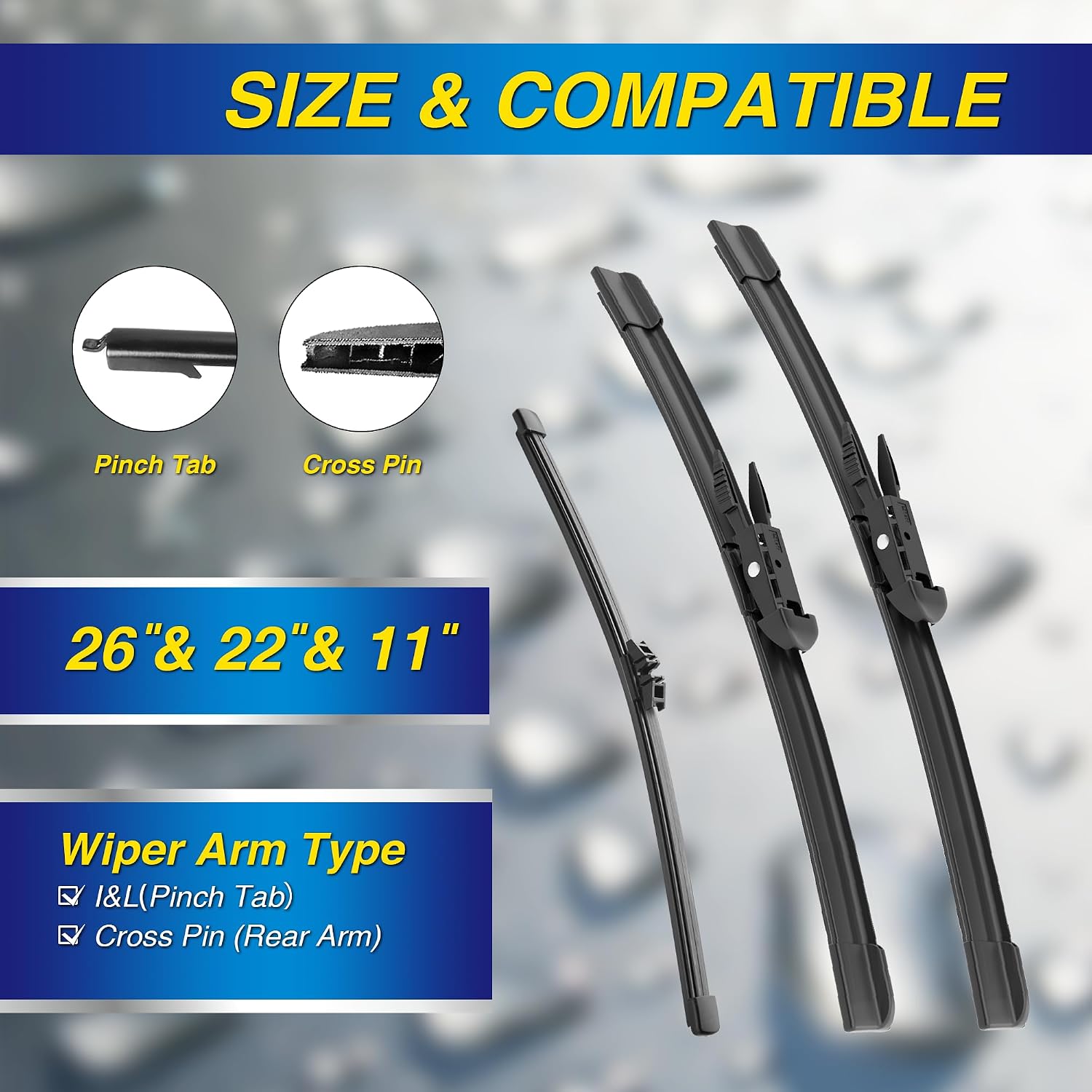 Detalle 2 de 5 PLUS Silicone Wiper Blades 3-Pack