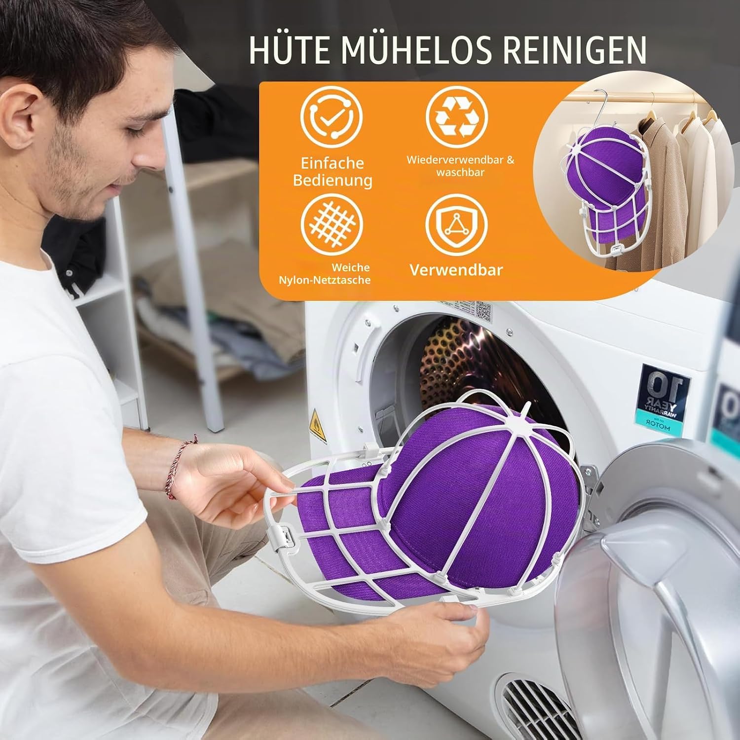 Detalle 2 de Haiou Cap Washer – Cap-Waschmaschinen-Form für Baseballkappen