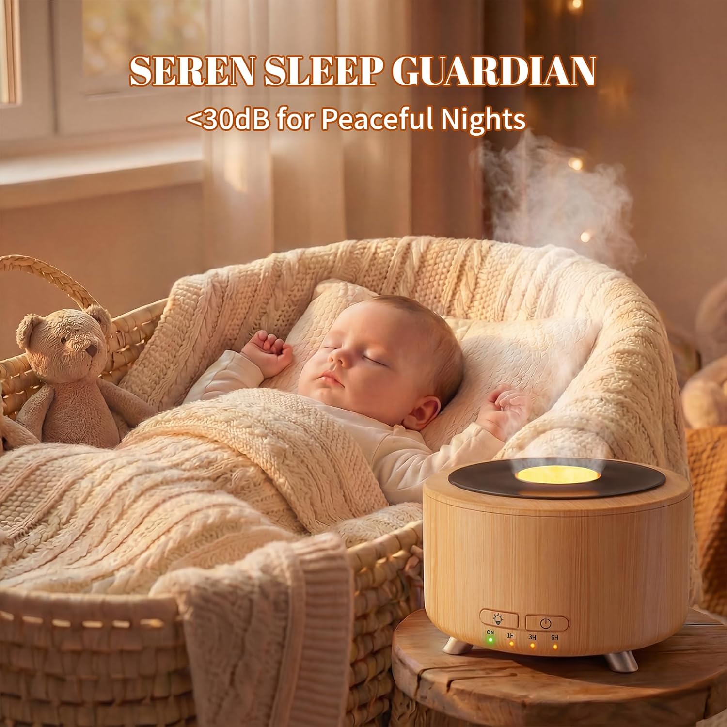 Thumbnail 5 de Essential Oil Diffuser for Home with 500ml Tank and Wood Grain Finish