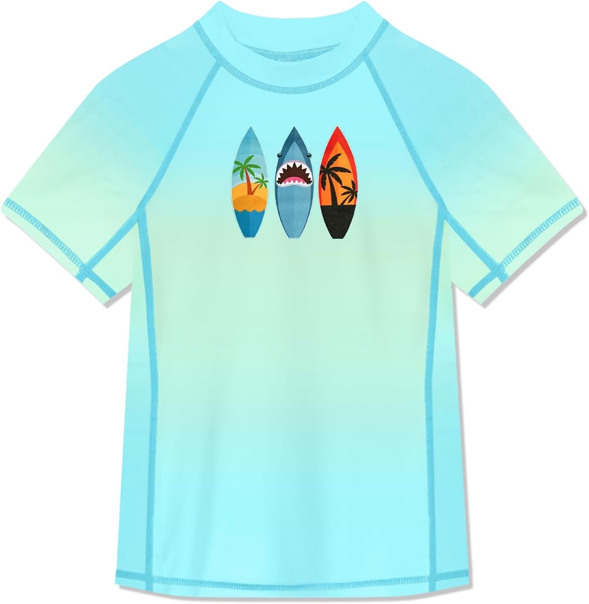 Detalle de BesserBay Jungen Rashguard Shirt UPF 50+ Kurzarm – UV-Schutz und schnelltrocknendes Schwimmshirt