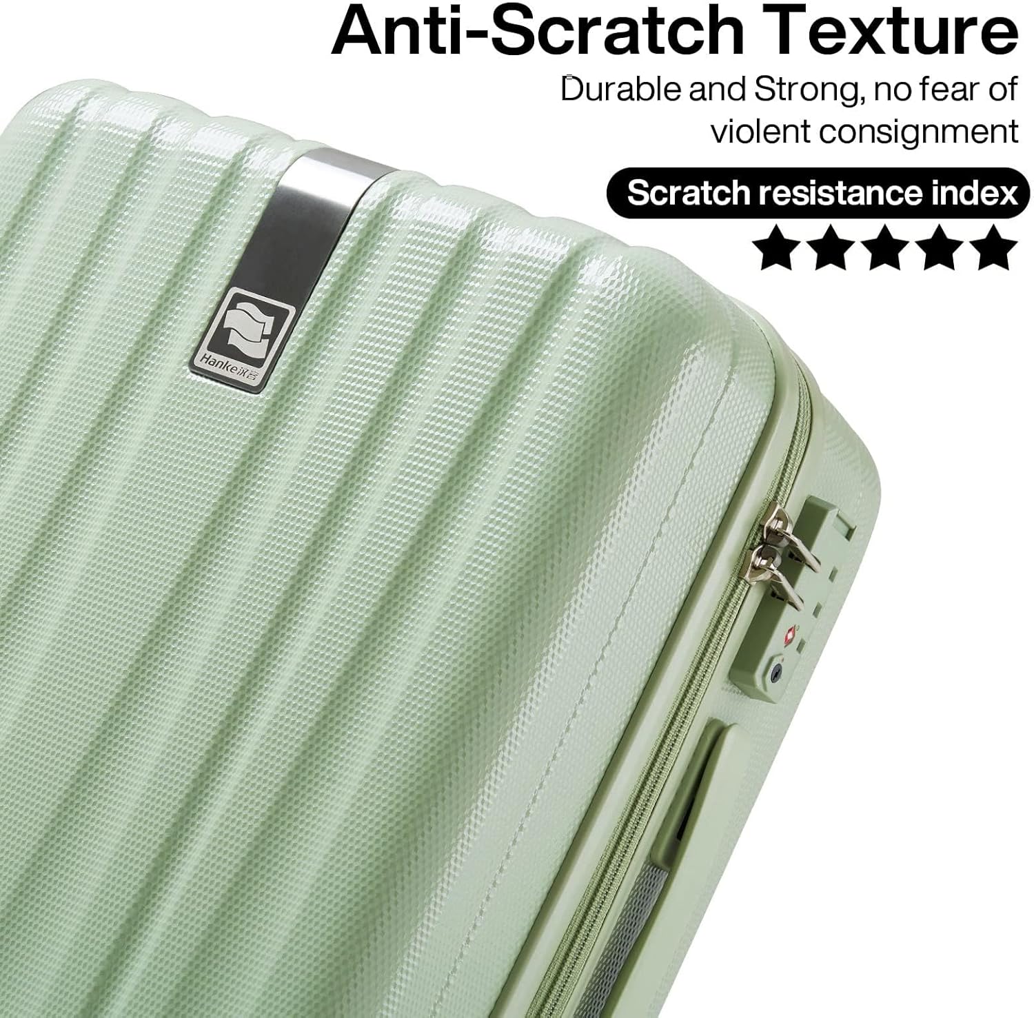 Detalle de Hanke Hardside Spinner Luggage 37L, 3.2 kg
