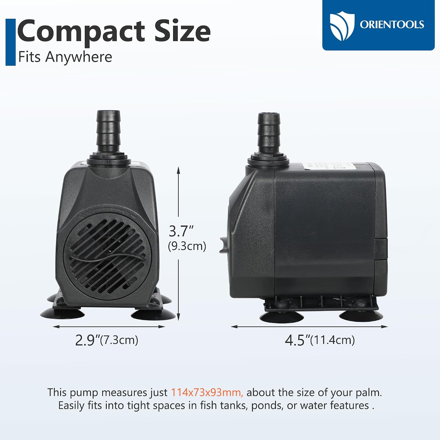 Thumbnail 2 de Orientools Submersible Water Pump (3000L/H, 60W) — 230V with 4 Nozzles for Fish Tank, Pond, and Hydroponics