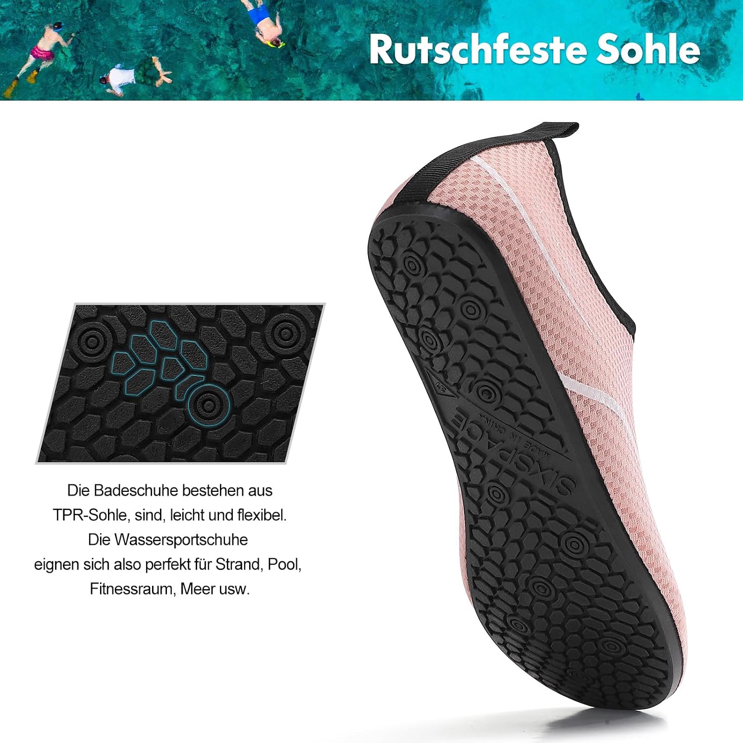 Detalle 1 de Sixspace Badeschuhe Wasserschuhe 34-47