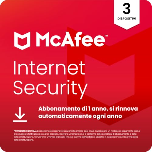 Detalle de McAfee Internet Security - 3 Dispositivi 2026: protezione completa per PC e navigazione sicura
