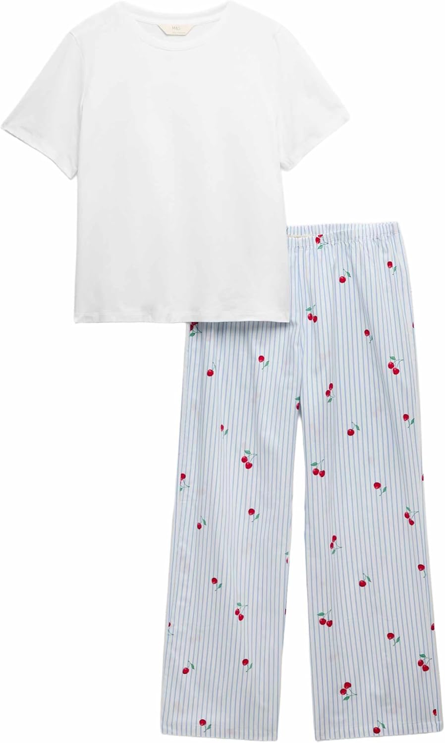 Thumbnail 6 de Marks & Spencer pyjamabroek van geweven katoen met elastische taille