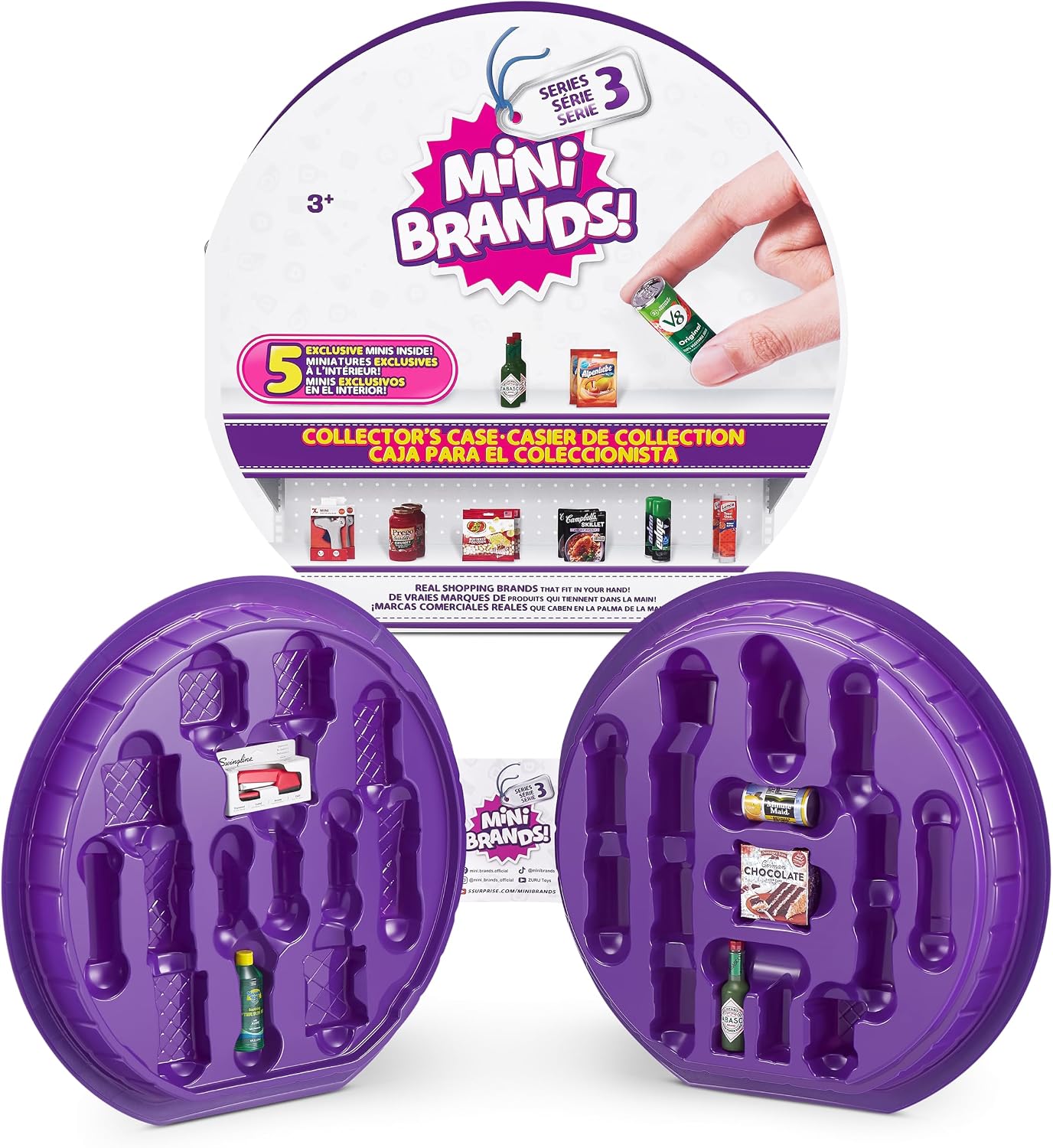 Detalle de Coffret de collection 5 Surprise Mini Brands Global Series 3 par ZURU – Cadeau Fête des Mères