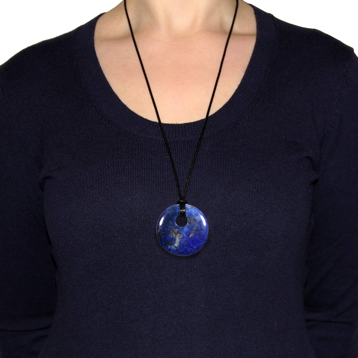 Thumbnail 3 de Morella Collana da donna 80 cm con pendenti a forma di ciambella in pietre preziose