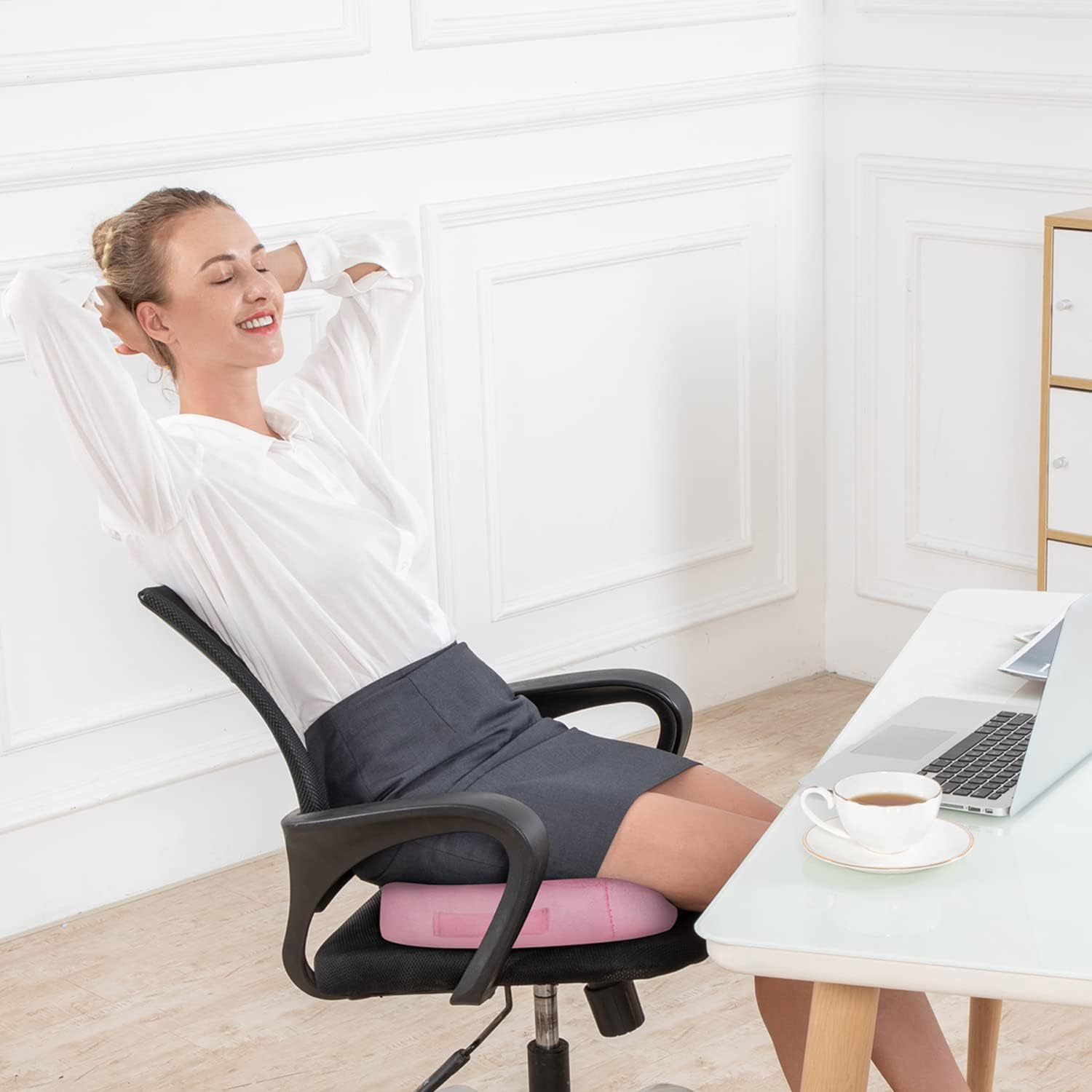 Thumbnail 6 de SAIREIDER SrdSeatCushion-A01P Memory Foam Seat Cushion, Pink