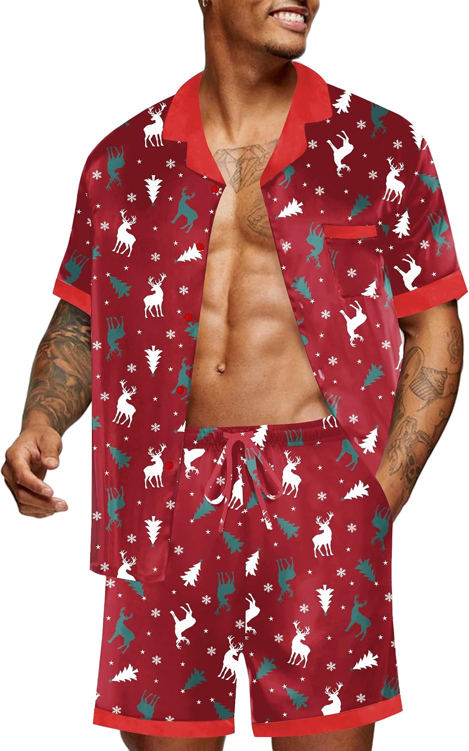 Thumbnail 6 de Ekouaer Men's Satin Pajama Set