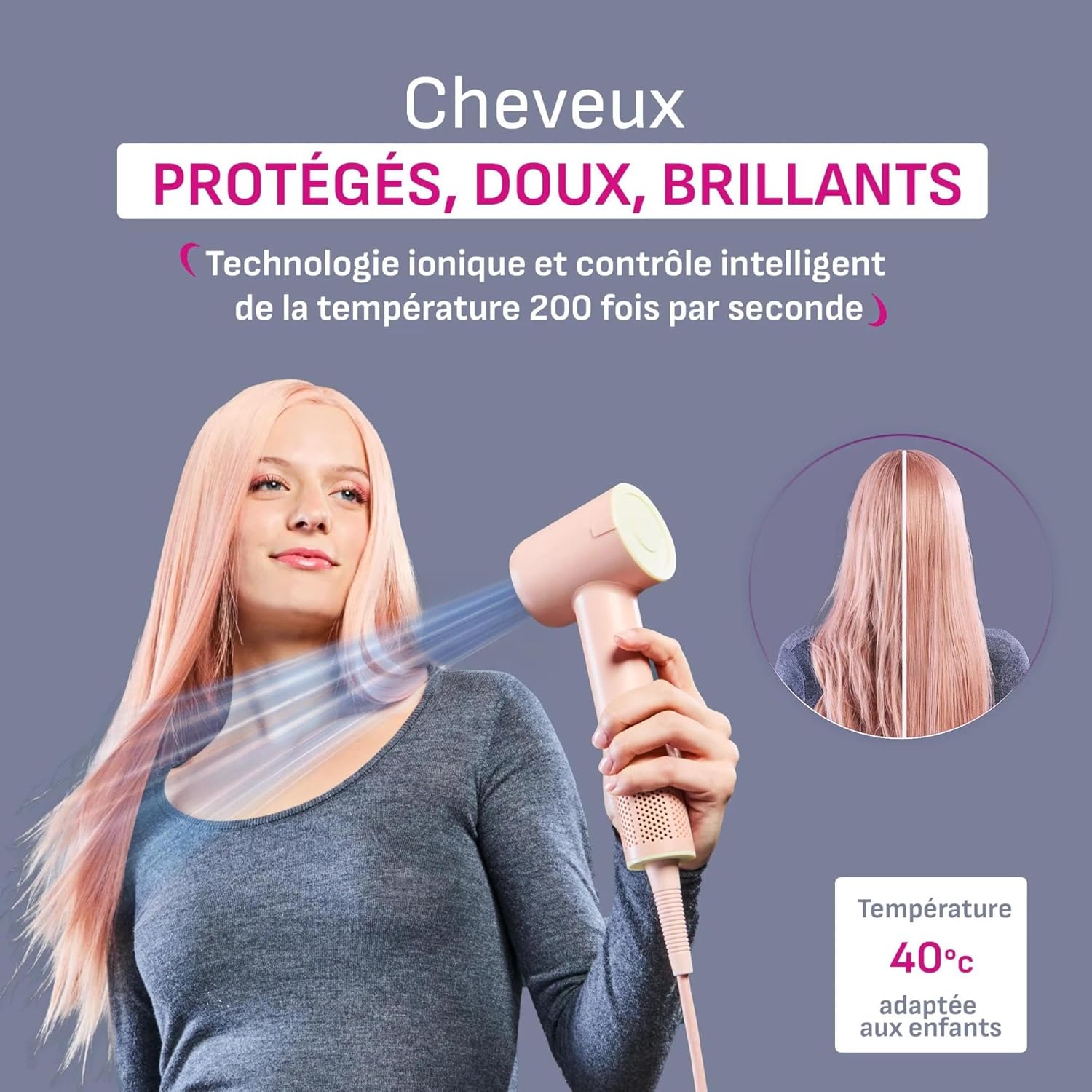 Detalle de Calor Blumia : Sèche-cheveux ultra compact et léger, moteur digital haute vitesse