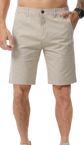 Detalle de Zetieny Men’s 7”/9” Chino Shorts Casual – Elasticated Waist, 4 Pockets