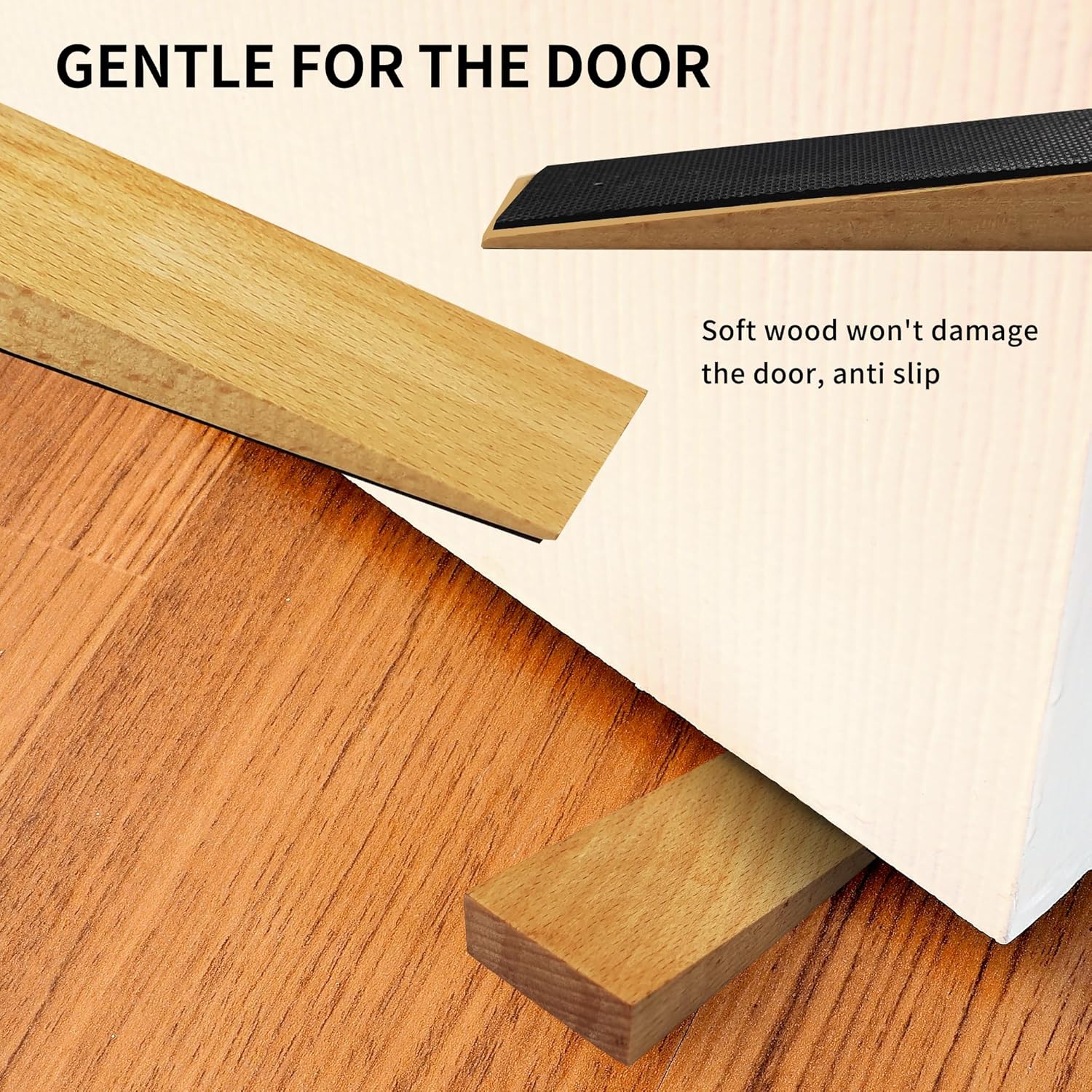 Detalle de 2 Pack Wooden door stop, 0.6 inch thick
