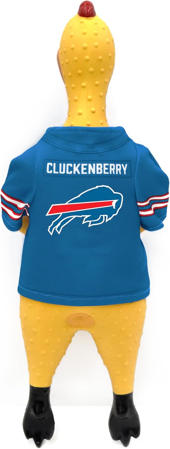 Detalle 2 de Littlearth NFL Rubber Chicken (Officially Licensed Teams) Pet-Safe Team Jersey Squeeze Toy