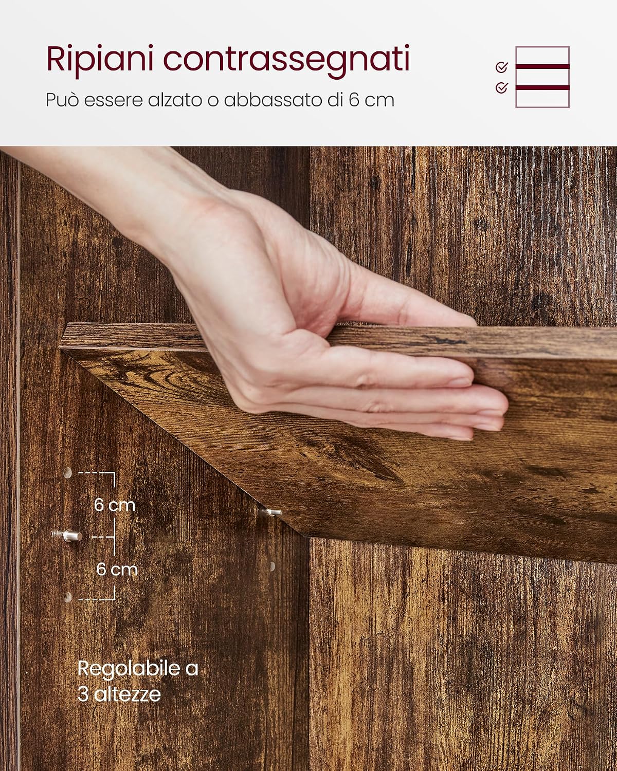 Thumbnail 4 de VASAGLE LBC167K01 Libreria 6 Ripiani