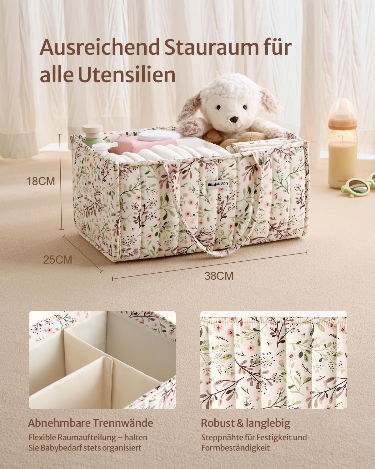 Detalle 1 de Blissful Diary Wickeltisch-Organizer