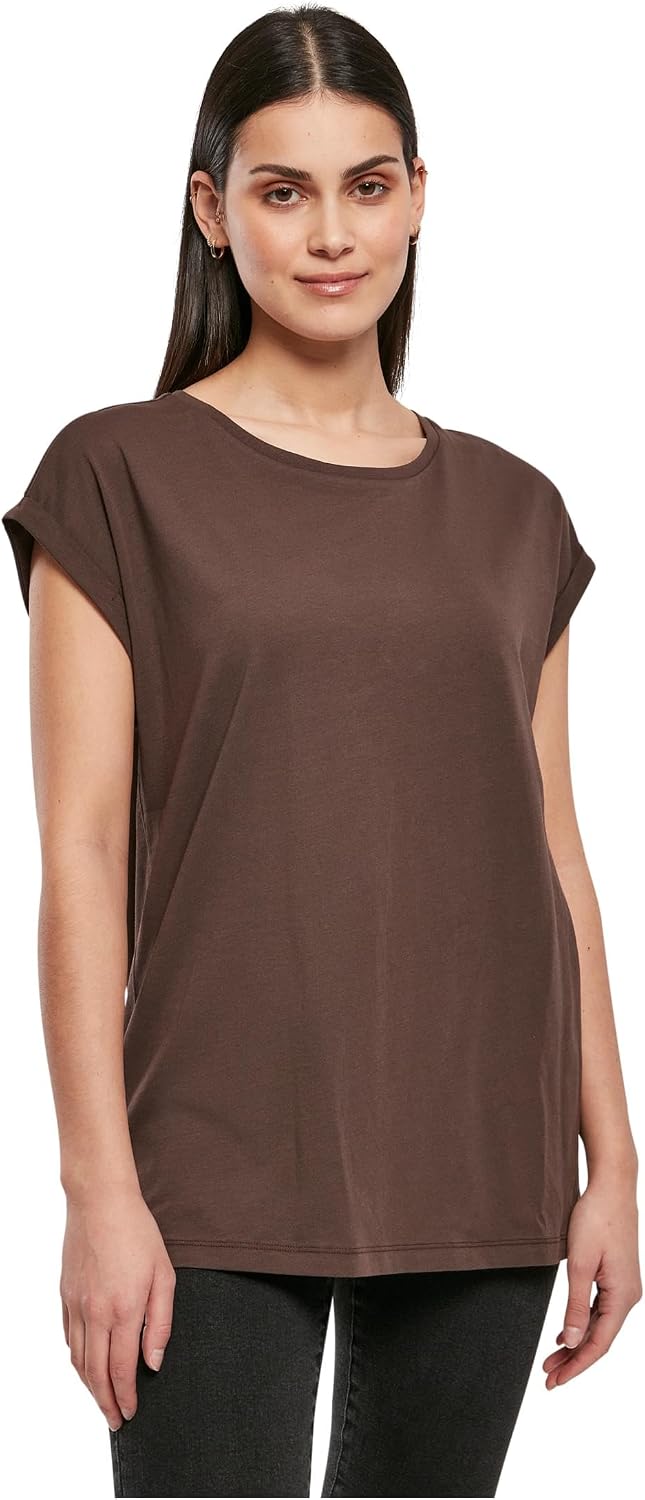 Detalle de Urban Classics T-shirt organique pour femme à manches courtes, noir (taille Large)