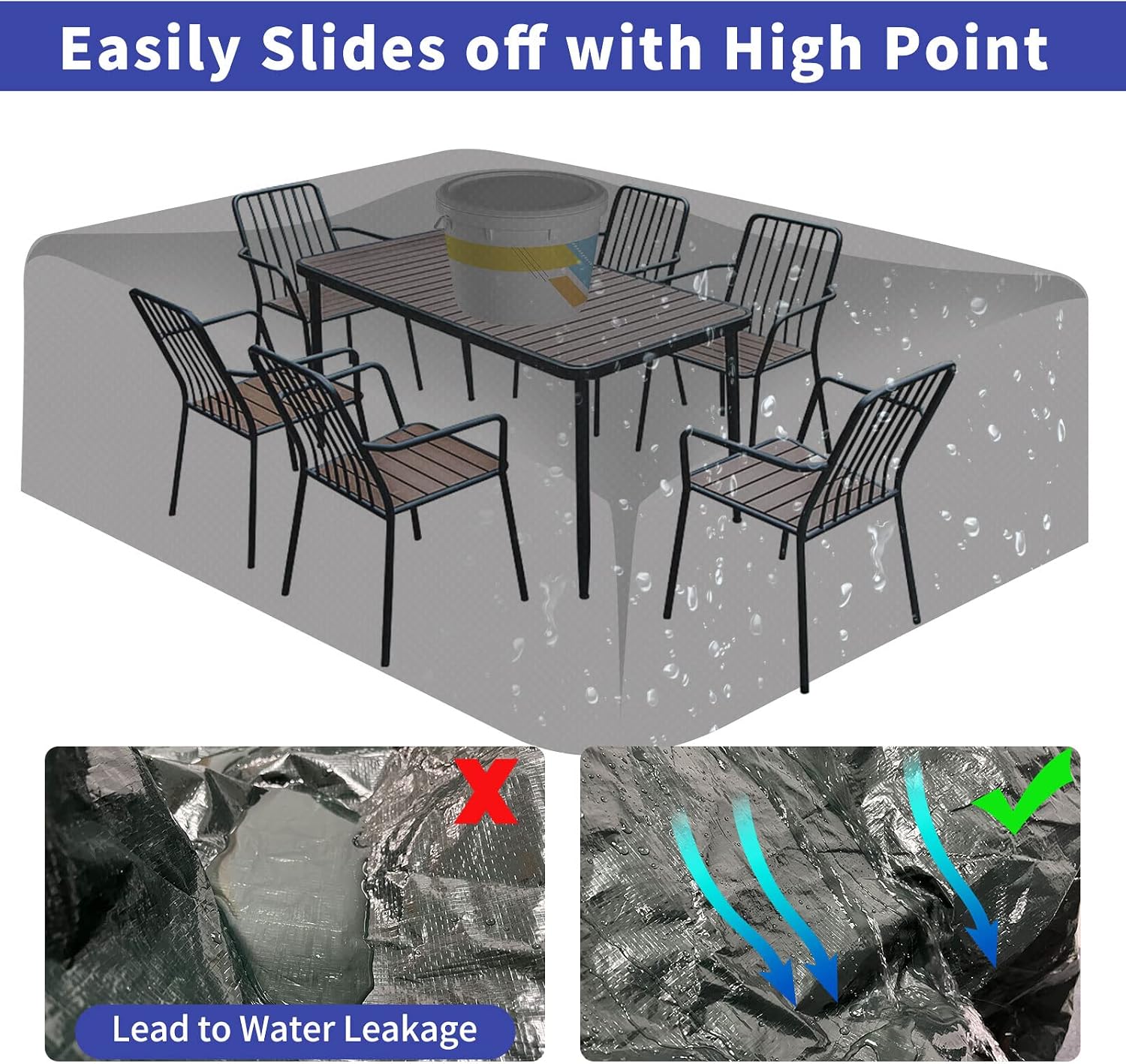 Thumbnail 5 de RICHIE Waterproof Garden Furniture Cover 270x180x90cm