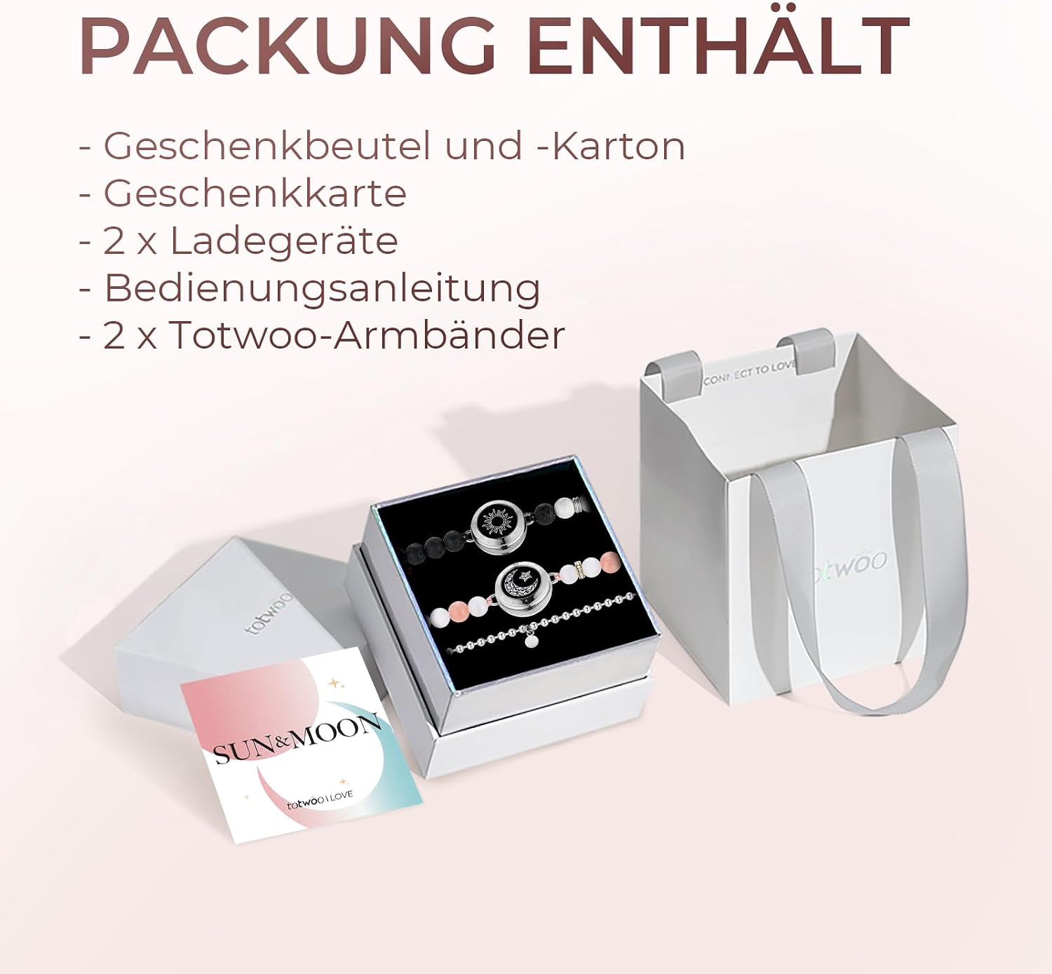 Detalle de TOTWOO Intelligente Partnerarmbänder für Fernbeziehungen – 1:1 Bluetooth-Koppelung, App-Steuerung und Licht-Vibrationssignale