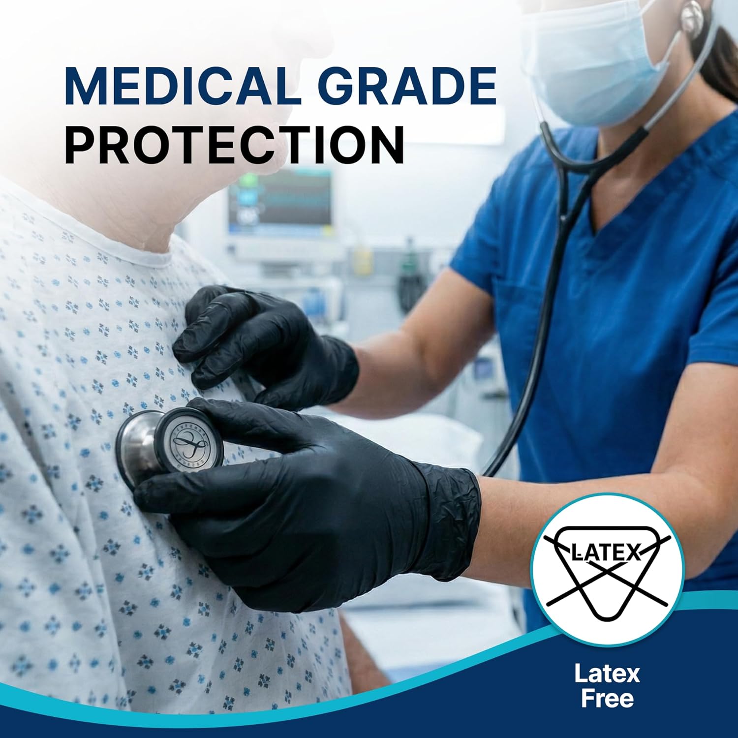 Thumbnail 1 de Schneider Nitrile Exam Gloves, 4 Mil Black – Latex-Free, Powder-Free, Food Safe