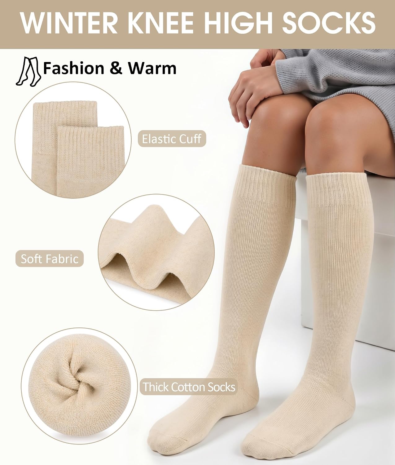 Thumbnail 1 de Justay Knee-High Socks Cotton