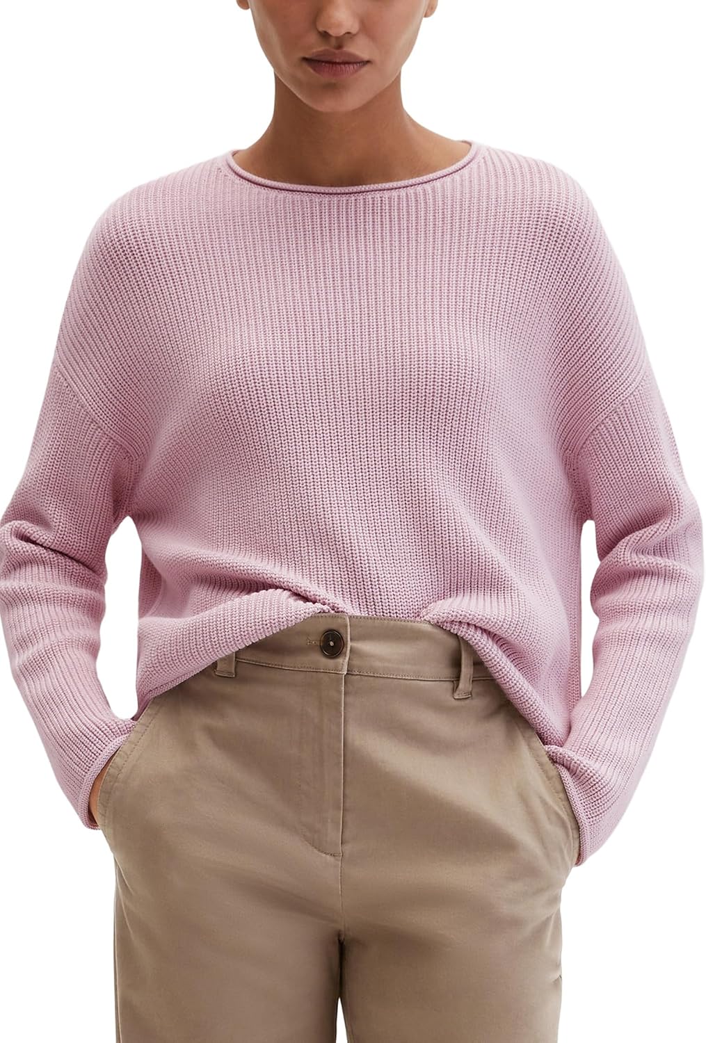 Detalle de Marc O'Polo Damen Pullover 602605960171 – Alltagstauglicher Casual-Pullover
