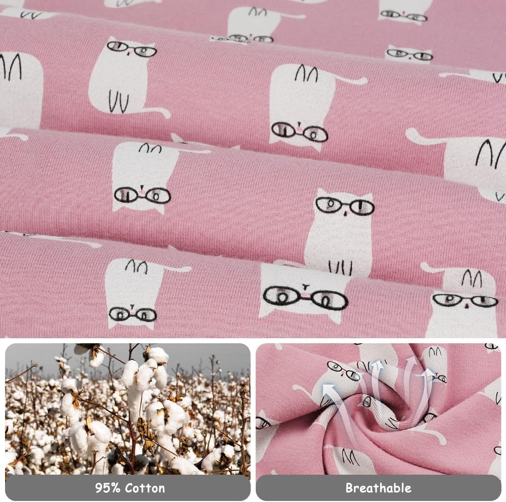 Detalle de Ensemble bonnet et écharpe pour enfant Aolso – coton doux, motifs animés, rose