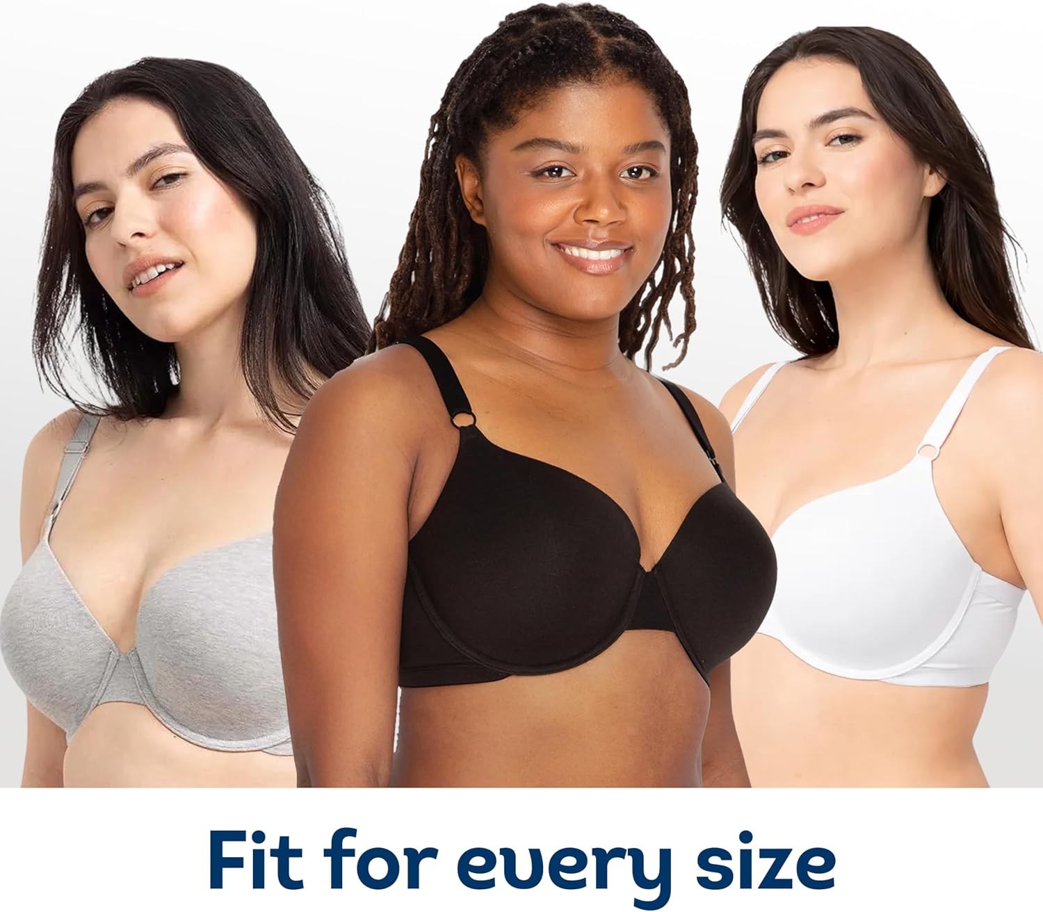 Detalle de Fruit of the Loom Women's Smooth Cotton T-Shirt Bra - Ultra-Soft, Flexible, and Invisible Under Tees