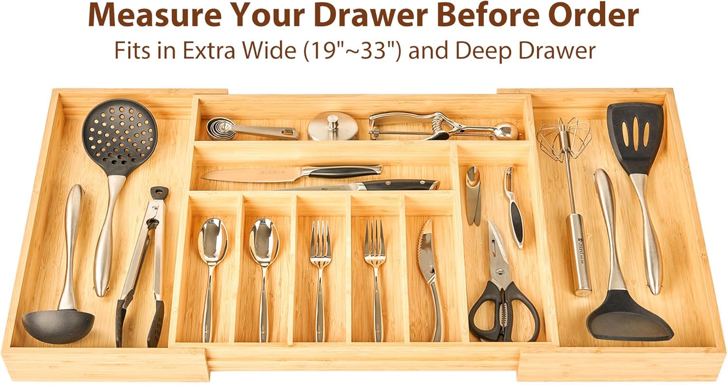Thumbnail 4 de Umilife Extra Large Expandable Kitchen Silverware Organizer