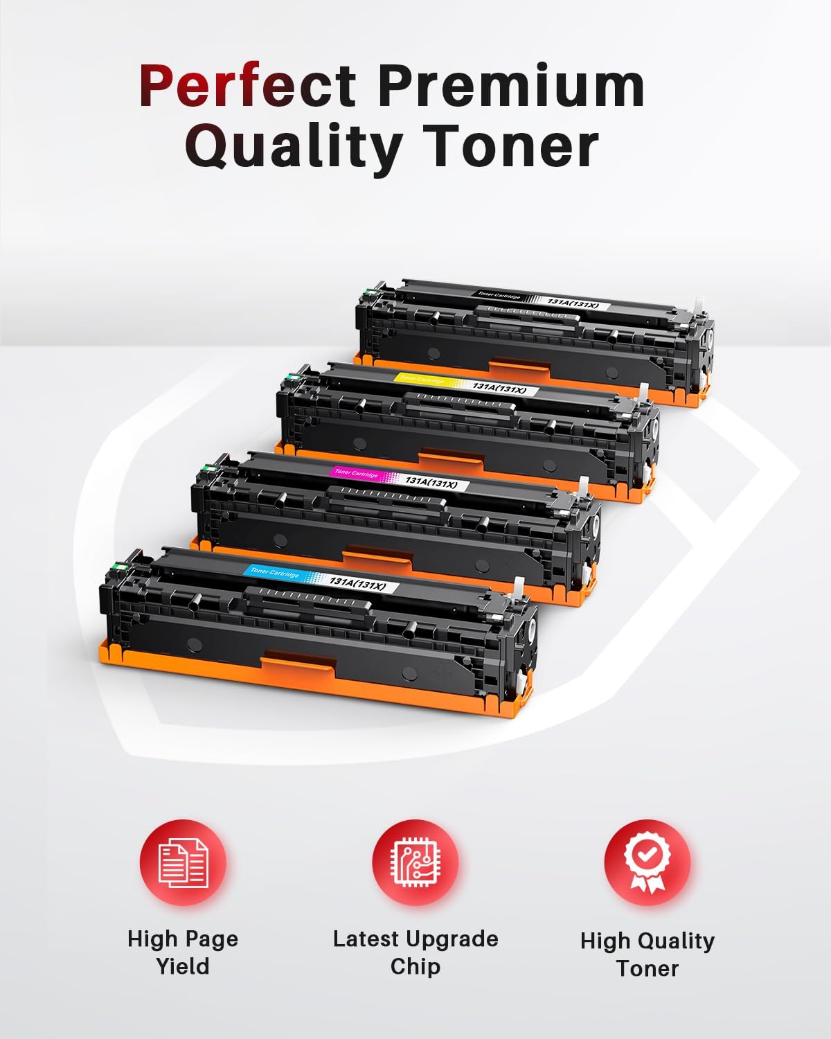 Detalle de Halloya Cartouches de toner compatibles 131X (4×) pour HP LaserJet Pro 200/CP et série CP1215 – Noir / Cyan / Magenta / Jaune