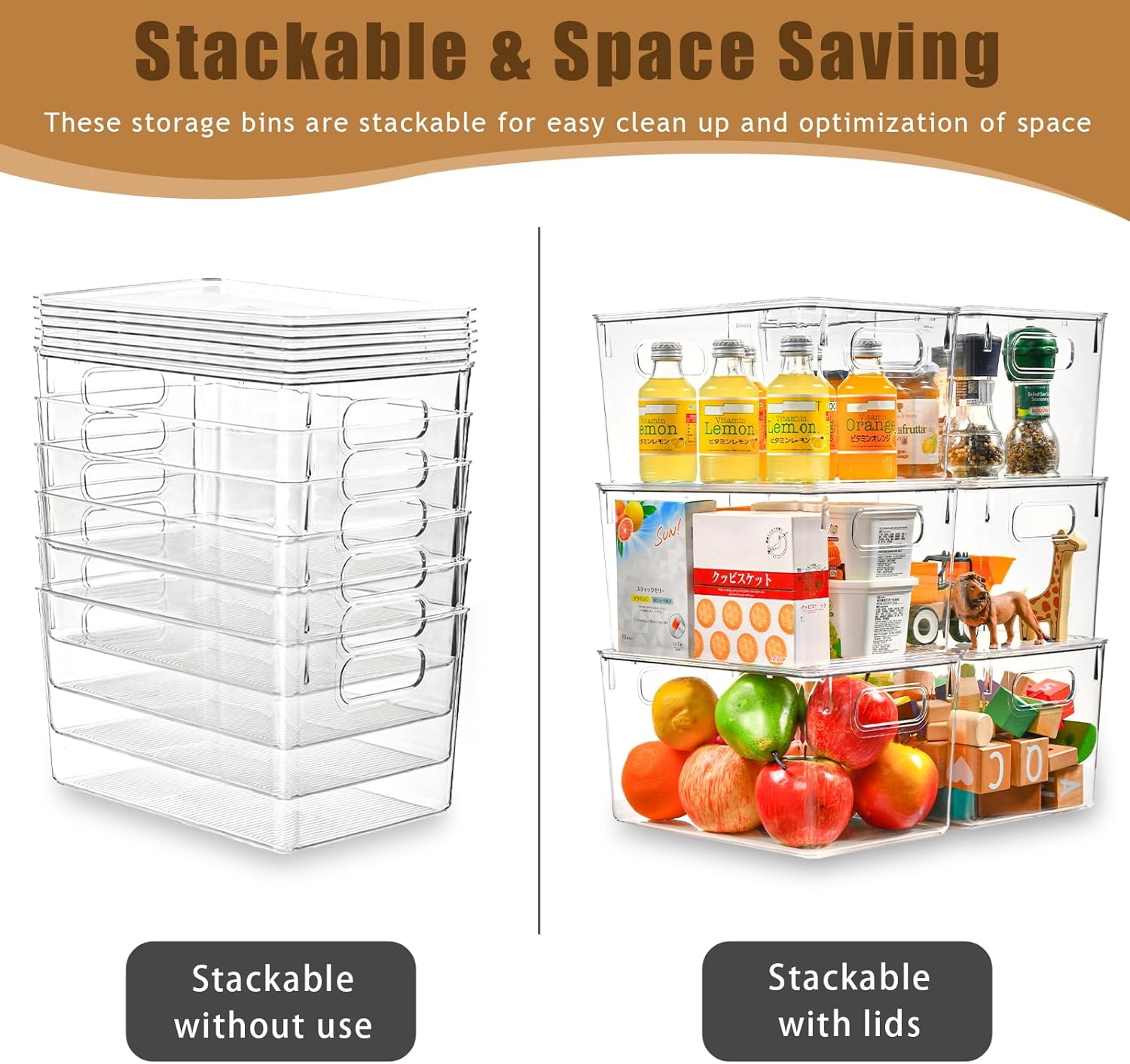 Detalle de Clear Storage Bins 7 Quart 12-Pack for Organization