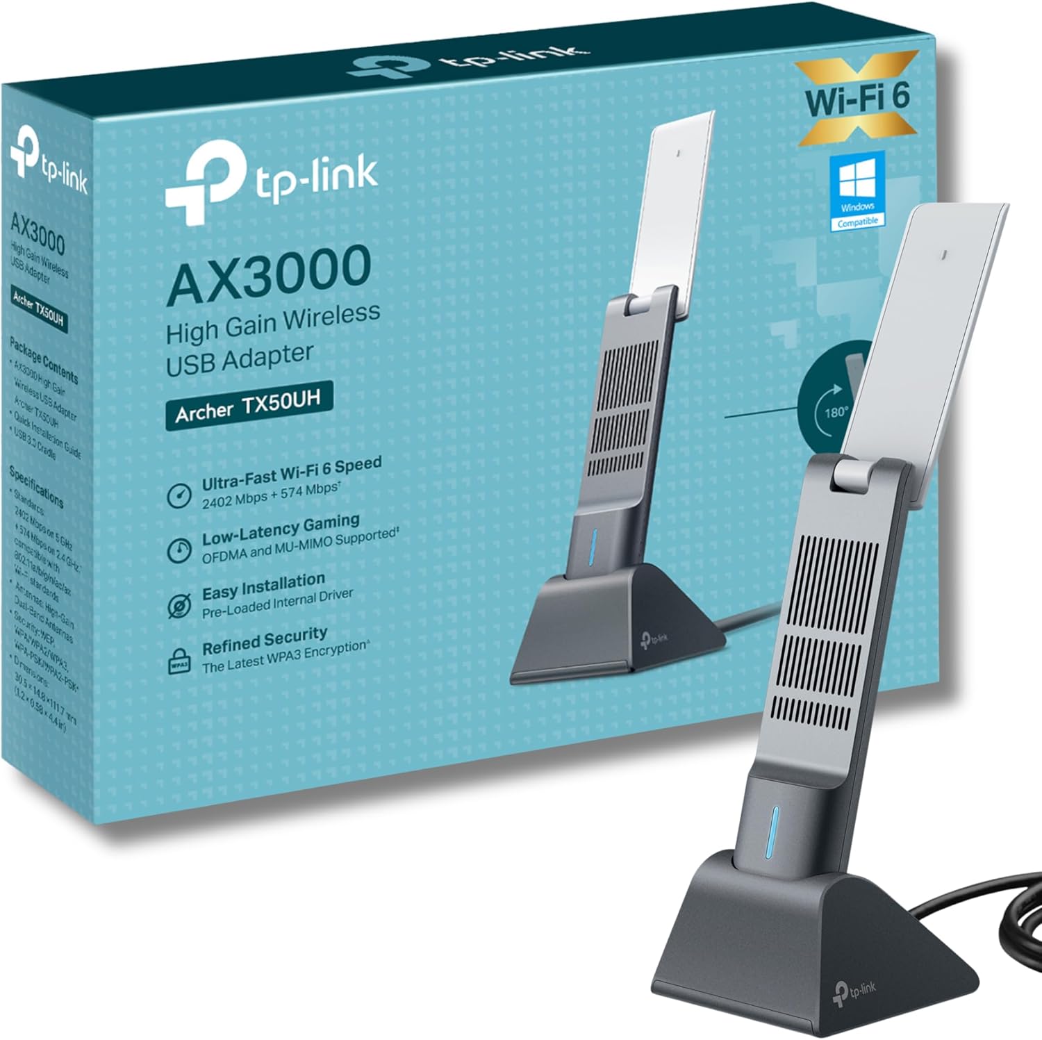 Thumbnail 2 de TP-Link Archer TX20U Plus AX1800 Adaptador Wi Fi 6 USB 3.0