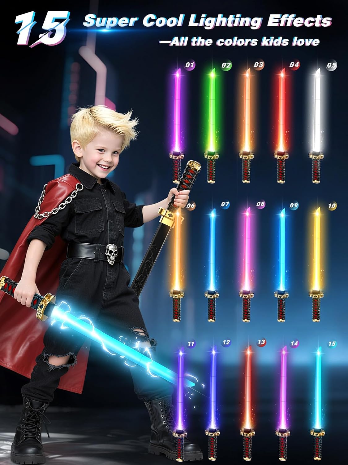 Detalle de VATOS Lichtschwert 2er Set RGB 15 Farben